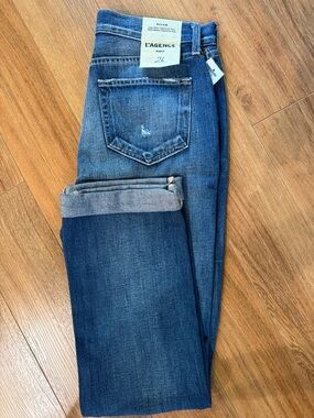 high rise cigarette jeans